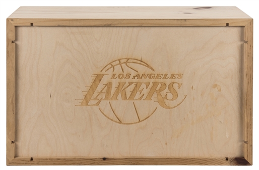 Kareem Abdul-Jabbar Personally Owned Los Angeles Lakers Wooden Wine Box (Abdul-Jabbar LOA)